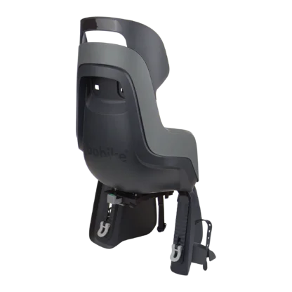 Rear bicycle safety seat, with a safety-belt of 3-points and a soft cushion for mik-hd carriers.