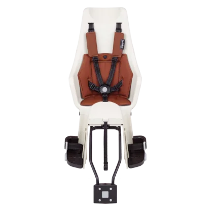 Rear bicycle safety seat, with a safety-belt of 5-points and a soft cushion.