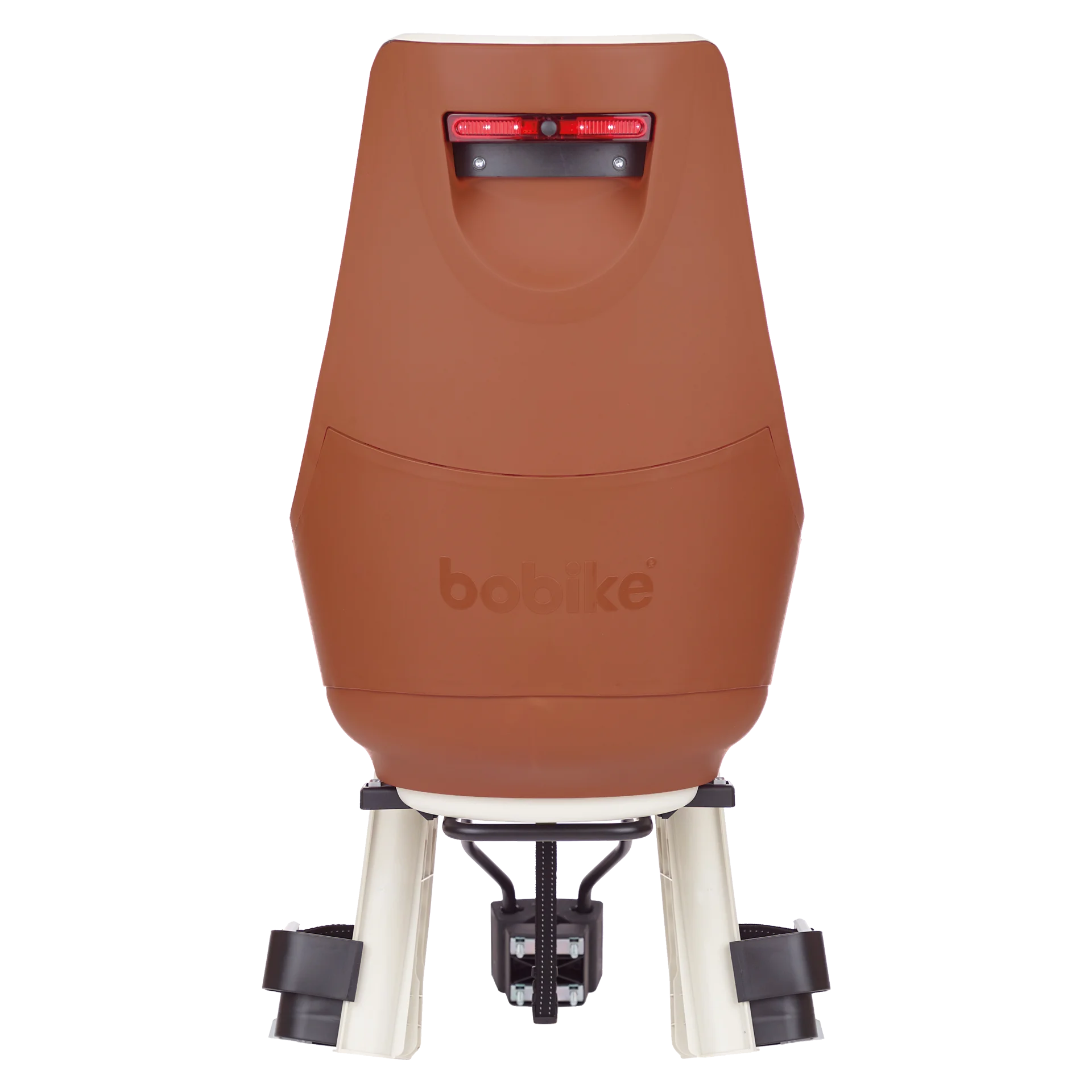 Rear bicycle safety seat, with a safety-belt of 5-points and a soft cushion.