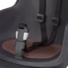 Rear bicycle safety seat, with a safety-belt of 3-points and a soft cushion.